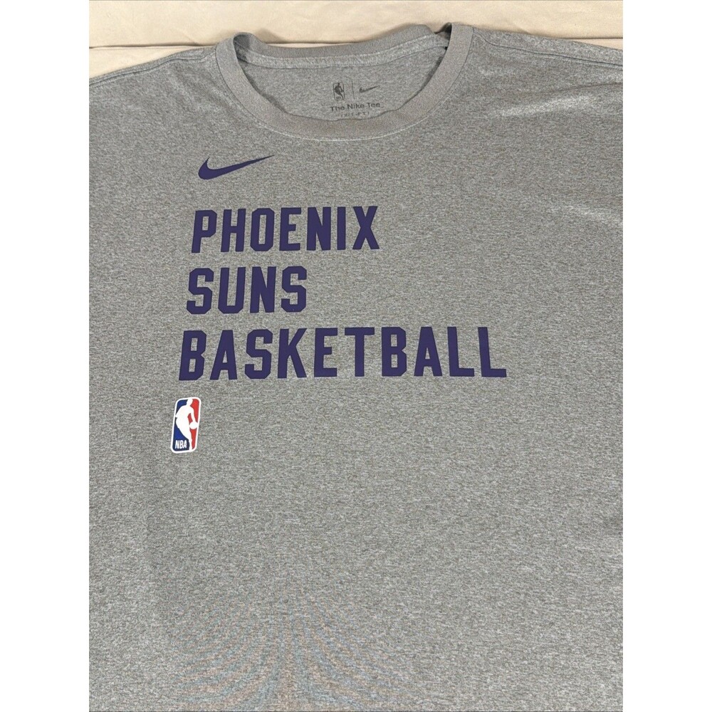Nike Phoenix Suns Basketball NBA Authentic Dri-FIT T-Shirt Gray Men’s 2XL - Picture 10 of 11